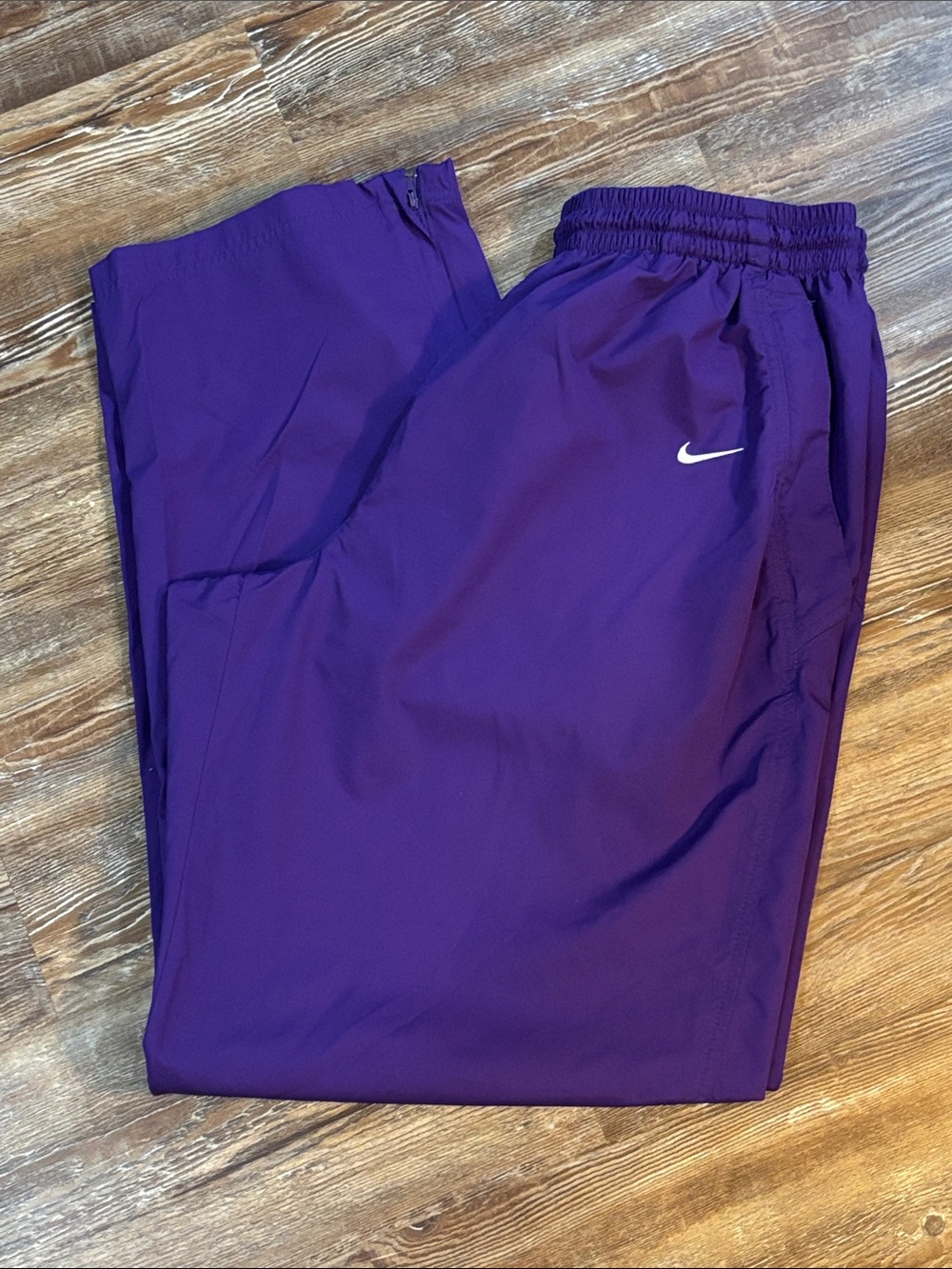 Nike Purple Track Pants with White Swoosh
